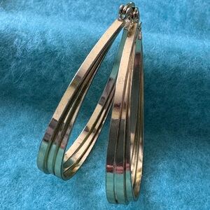 Gold triple hooped Earrings